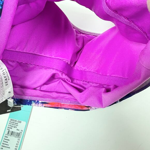 NEW Seafolly Tankini Bikini Top US 10 / AUS 14 Swimwear Desert Springs Palm Tree - Picture 4 of 9